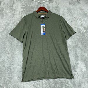 Modern Ambition Olive Green Polo Shirt Mens Large Recycled Polyester Blend a1354